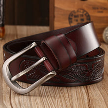 Laden Sie das Bild in den Galerie-Viewer, Handcrafted Eagle Shells Belt Leather Belts For Men Punk Pin Buckle
