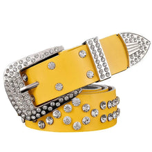 Load image into Gallery viewer, Fashion rhinestone genuine leather belts for women Luxury belt
