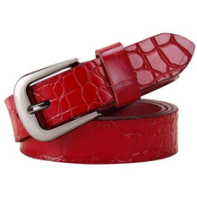 Carica l&#39;immagine nel visualizzatore di Gallery, Genuine Leather Belts For Women Fashion Pin Buckle
