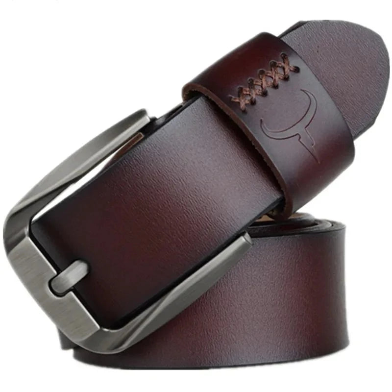 Vintage Style Pin buckle Genuine Leather Belts For Men