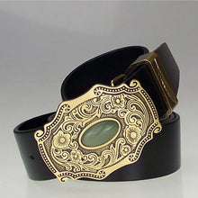 Lataa kuva Galleria-katseluun, Cowhide Belts For Men Copper buckle
