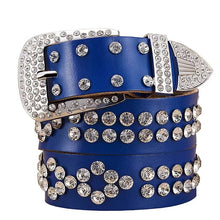 Load image into Gallery viewer, Fashion rhinestone genuine leather belts for women Luxury belt
