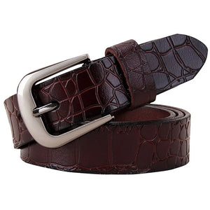 Genuine Leather Belts For Women Fashion Pin Buckle