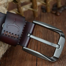 Lataa kuva Galleria-katseluun, Vintage Style Pin buckle Genuine Leather Belts For Men
