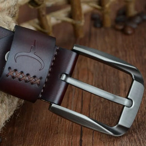 Vintage Style Pin buckle Genuine Leather Belts For Men