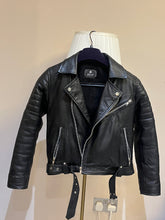 Load image into Gallery viewer, Kids Black Leather Jacket Unisex Boys/Girls
