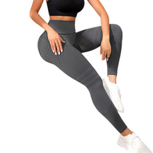 Cargar imagen en el visor de la galería, Line Hip Lifting Sport Women&#39;s High Waist Stretch Leggings
