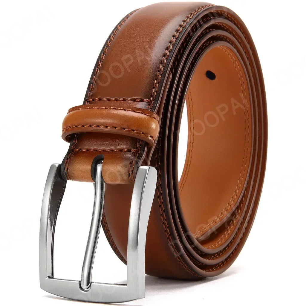 Men's High Quality Genuine Leather Pin Buckle Belts