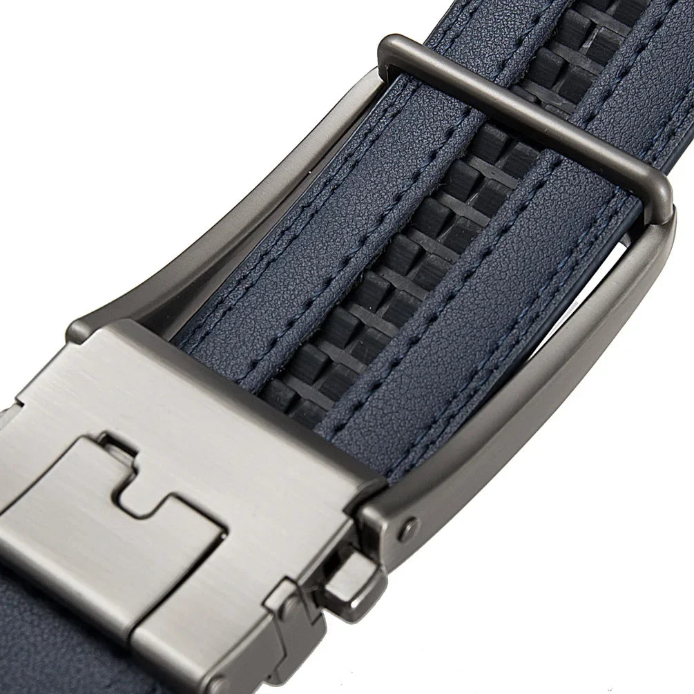Plus Size Men's Automatic Buckle Genuine Leather Belt