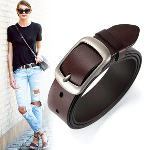 Ladies Luxury PU Belt Denim Strap Casual Adjustable