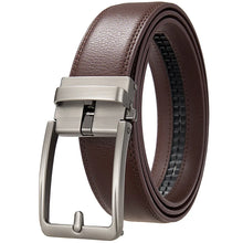 Load image into Gallery viewer, Plus Size Men&#39;s Automatic Buckle Genuine Leather Belt
