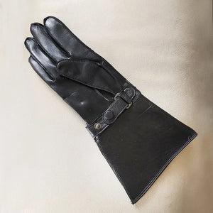 Mens Leather gloves Touch Screen Luxury Unlined Genuine Leather Long Sleeve Moto Gloves