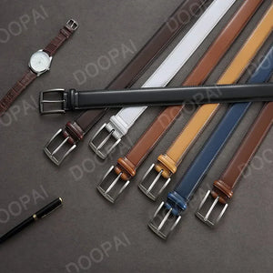 Men's High Quality Genuine Leather Pin Buckle Belts