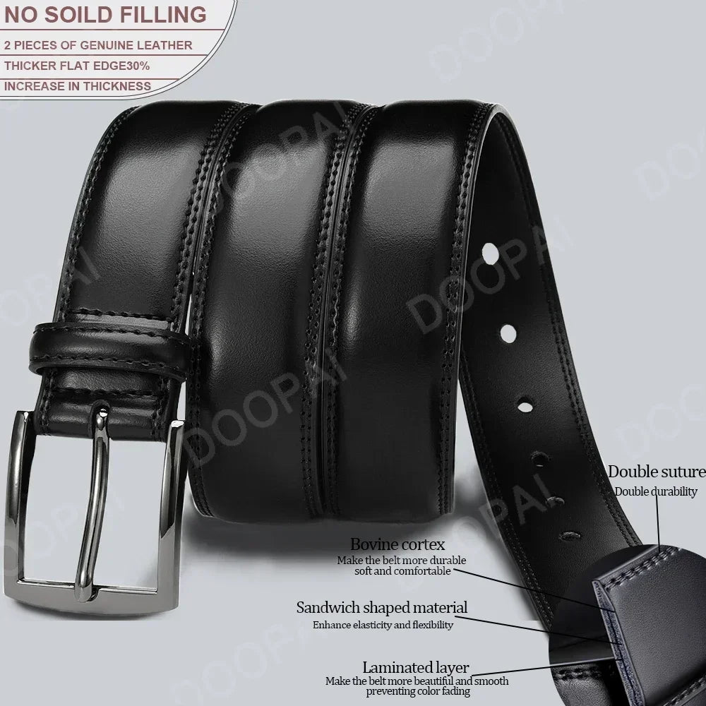 Men's High Quality Genuine Leather Pin Buckle Belts