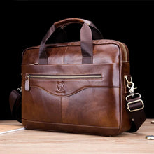 Charger l&#39;image dans la galerie, Men&#39;s Genuine Cowhide Business Laptop Messenger Bag
