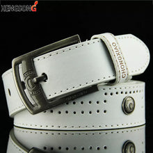 Last inn bildet i Galleri-visningsprogrammet, Men Casual Belt Hollow Rivet Punk Belt Wide PU Leather
