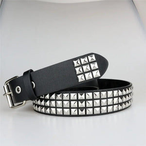 Square Bead Rivet Belt Pyramid For Men and Women Punk