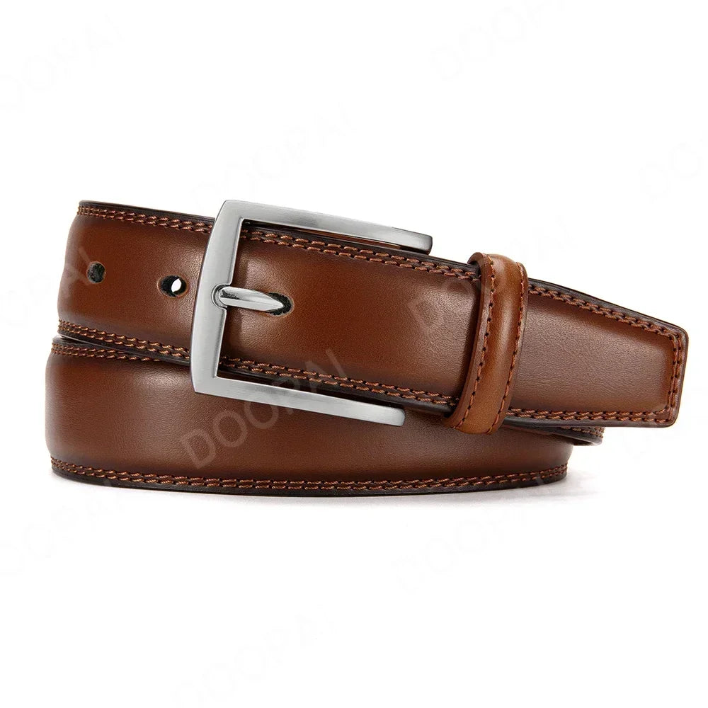Men's High Quality Genuine Leather Pin Buckle Belts