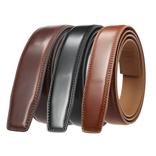 High Quality No Holes Cowhide Leather Belt Without Buckle