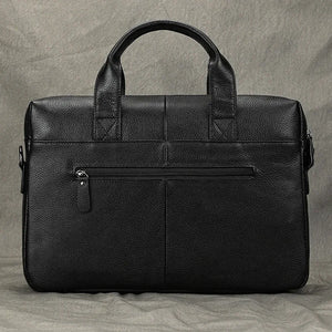 Men's Business Briefcase Fit 15" Laptop Genuine Leather Handbag