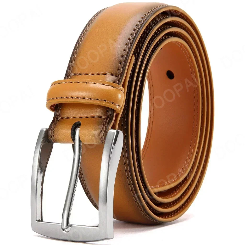 Men's High Quality Genuine Leather Pin Buckle Belts