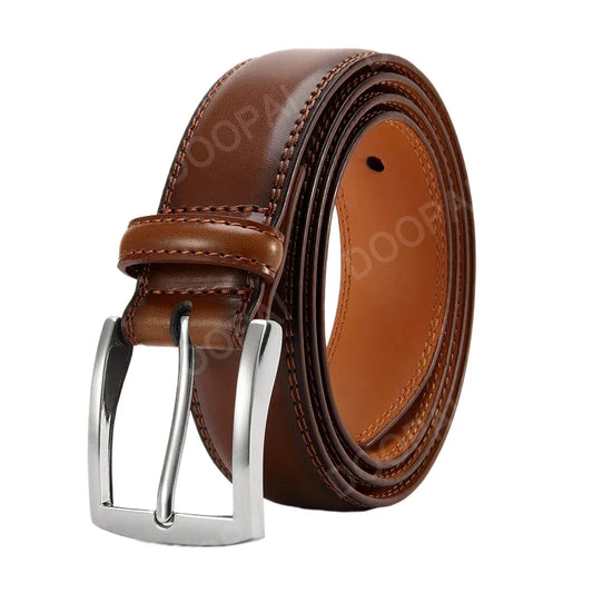 Men's High Quality Genuine Leather Pin Buckle Belts