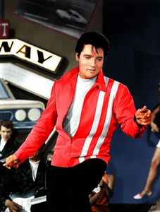 Elvis Presley Red & White Real Leather Jacket