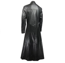 Afbeelding in Gallery-weergave laden, Men&#39;s Black Genuine Leather Full Length Coat
