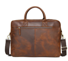 Cargar imagen en el visor de la galería, Men&#39;s Genuine Leather Handbags Laptop Bag Travel Messenger Bag
