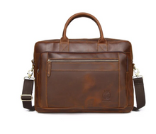 Cargar imagen en el visor de la galería, Men&#39;s Genuine Leather Handbags Laptop Bag Travel Messenger Bag
