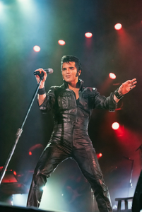 Elvis Black Leather Pants