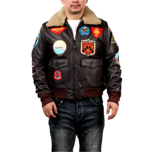 Schwarze Premium-Leder-Brando-Bikerjacke für Herren