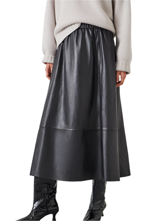 Damen Echtes Leder Roter Minirock Clubwear