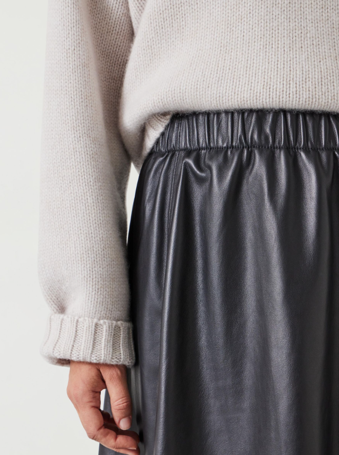 Damen Echtes Leder Roter Minirock Clubwear