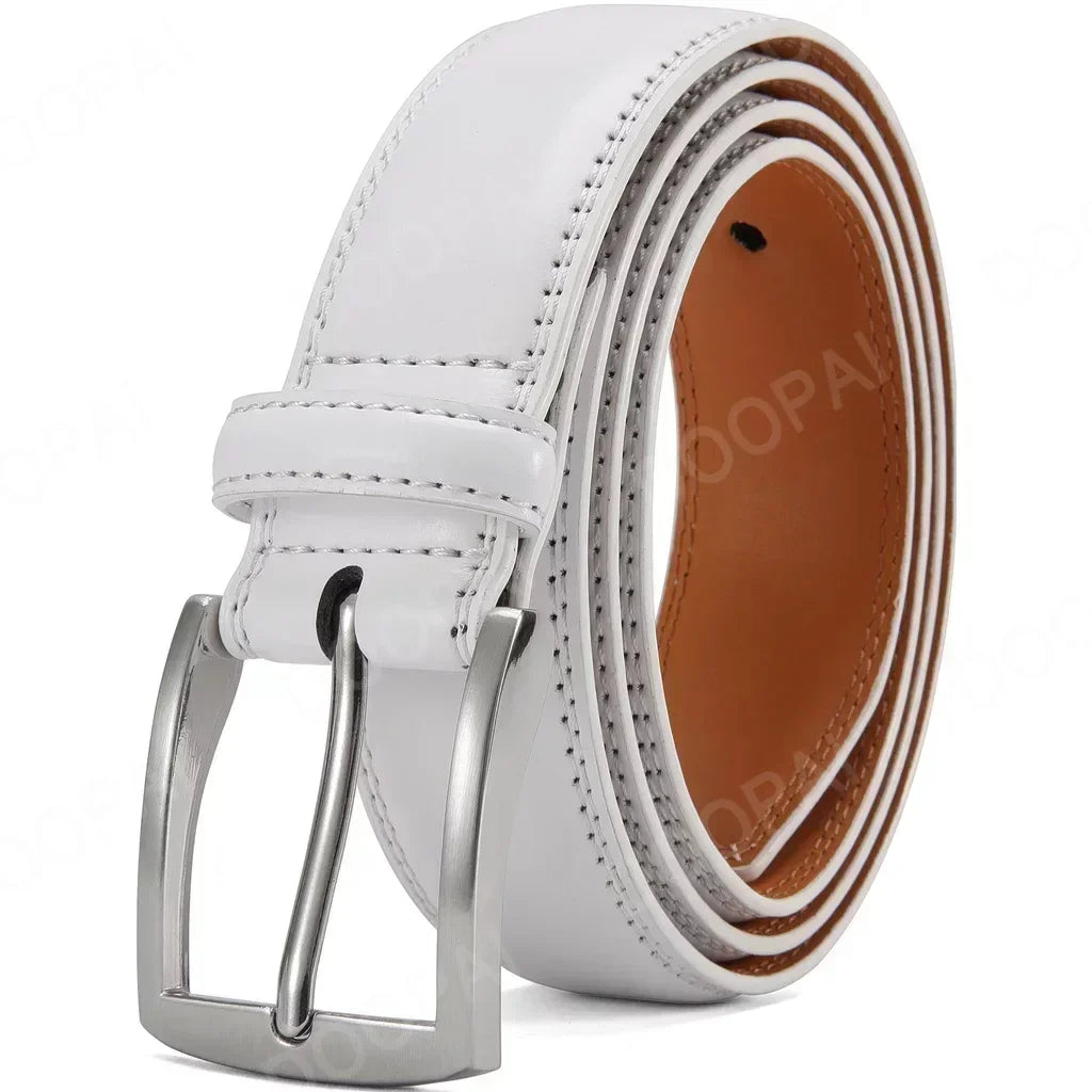 Men's High Quality Genuine Leather Pin Buckle Belts