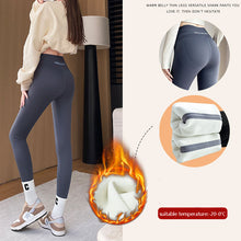 Carica l&#39;immagine nel visualizzatore di Gallery, Fleece Thickened Leggings Winter -20 To 5 Shark Pants For Women High Waist Tight Skinny Tummy Control Buttocks Slimming Yoga Pants
