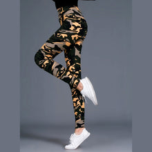 Load image into Gallery viewer, Brushed Cotton Print Camouflage Outerwear Leggings
