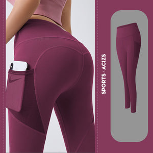 Yoga Pants Women With Pocket Leggings Tummy Control Jogging