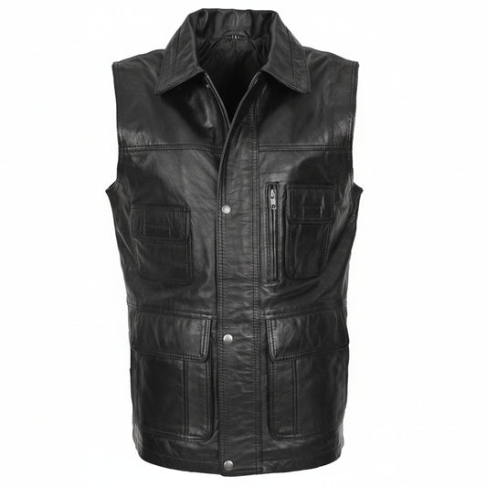 Gilet en daim marron