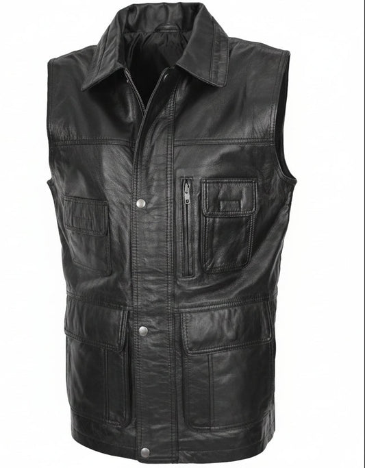 Gilet en daim marron