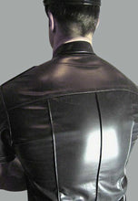 Indlæs billede til gallerivisning Men&#39;s Leather Slim Fit Short Sleeve Shirt
