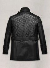 Load image into Gallery viewer, VICTORIA BECKHAM Black Leather Coat Jacket
