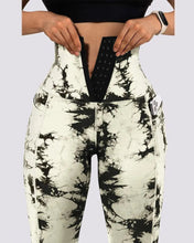 Laden Sie das Bild in den Galerie-Viewer, Women&#39;s Yoga Sports Patchwork Pocket Tie-dye Leggings
