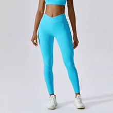 Cargar imagen en el visor de la galería, Threaded European And American Tight Yoga Pants For Outer Wear
