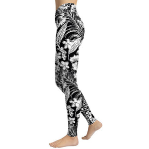 Black And White Sports Leggings Yoga Pants