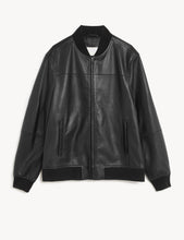 Load image into Gallery viewer, Men&#39;s Cow Leather Bomber Jacket
