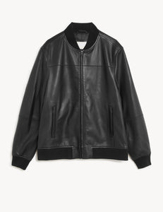 Men's Cow Leather Bomber Jacket