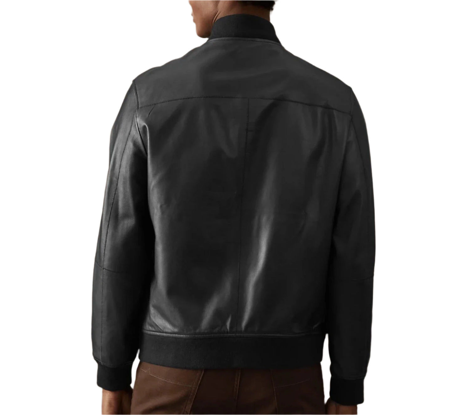 Men's Cow Leather Bomber Jacket