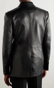 Men's Black Genuine Lambskin Blazer Jacket