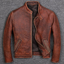 Carica l&#39;immagine nel visualizzatore di Gallery, Men&#39;s Premium Cowhide Leather Jacket
